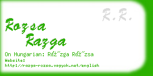 rozsa razga business card